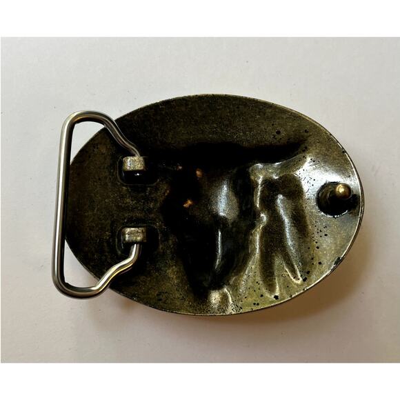 Jean’s Friend Cattle Bull Horn Skull Belt Buckle - Picture 6 of 10